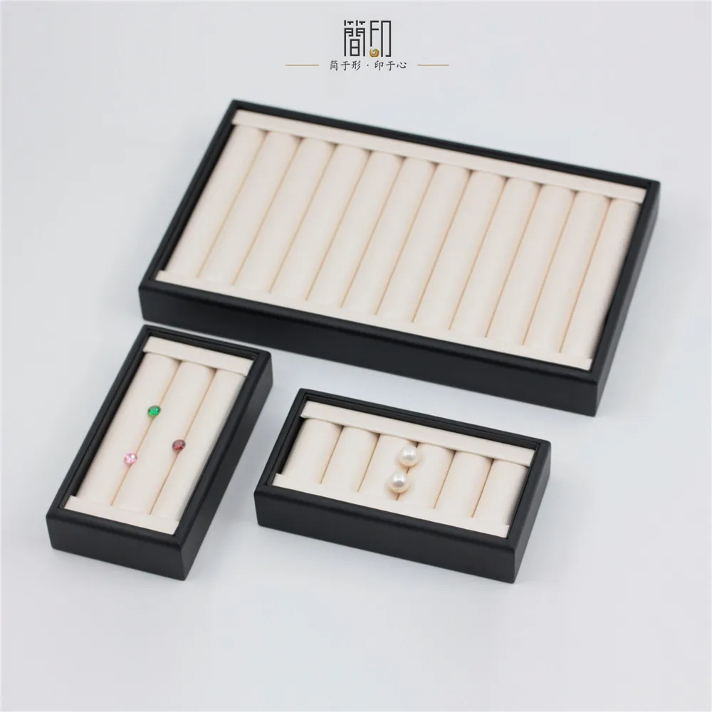 New PU leather jewelry display props, rings/earrings photography props, counter display trays, jewelry storage boxes