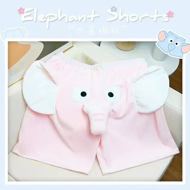 New 2024 Summer Dumbo Pajama Pants Couples Casual Loose Pig Shorts Funny and Cute Kuromi Elephant Shorts Boys