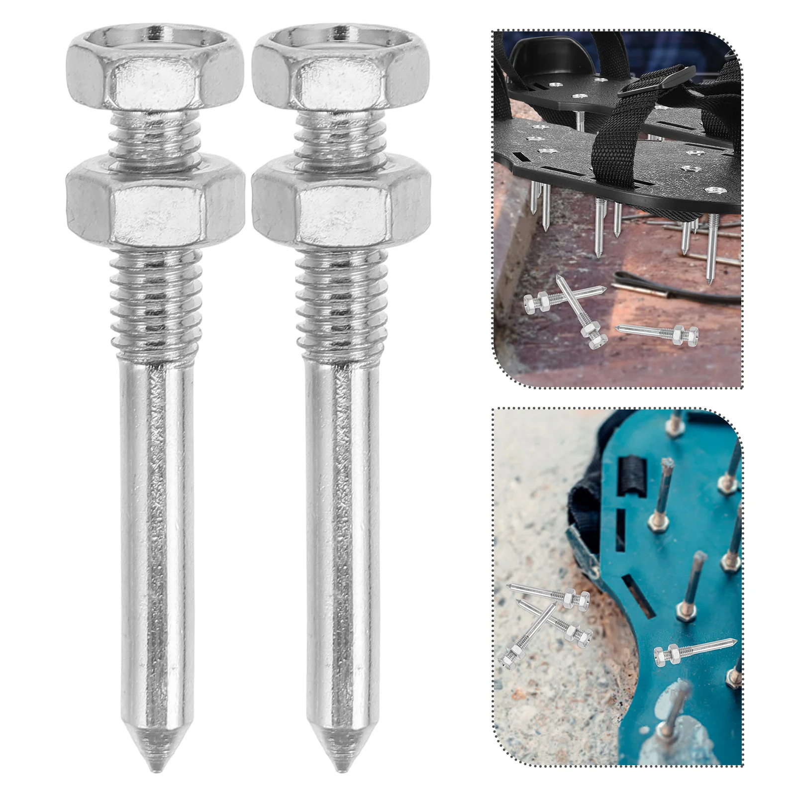 

20Pcs Aerator Shoes Spikes Metal Lawn Stakes Replacement Pegs for Soil Aeration Yard Garden Tools Men Women Walking on Lawn