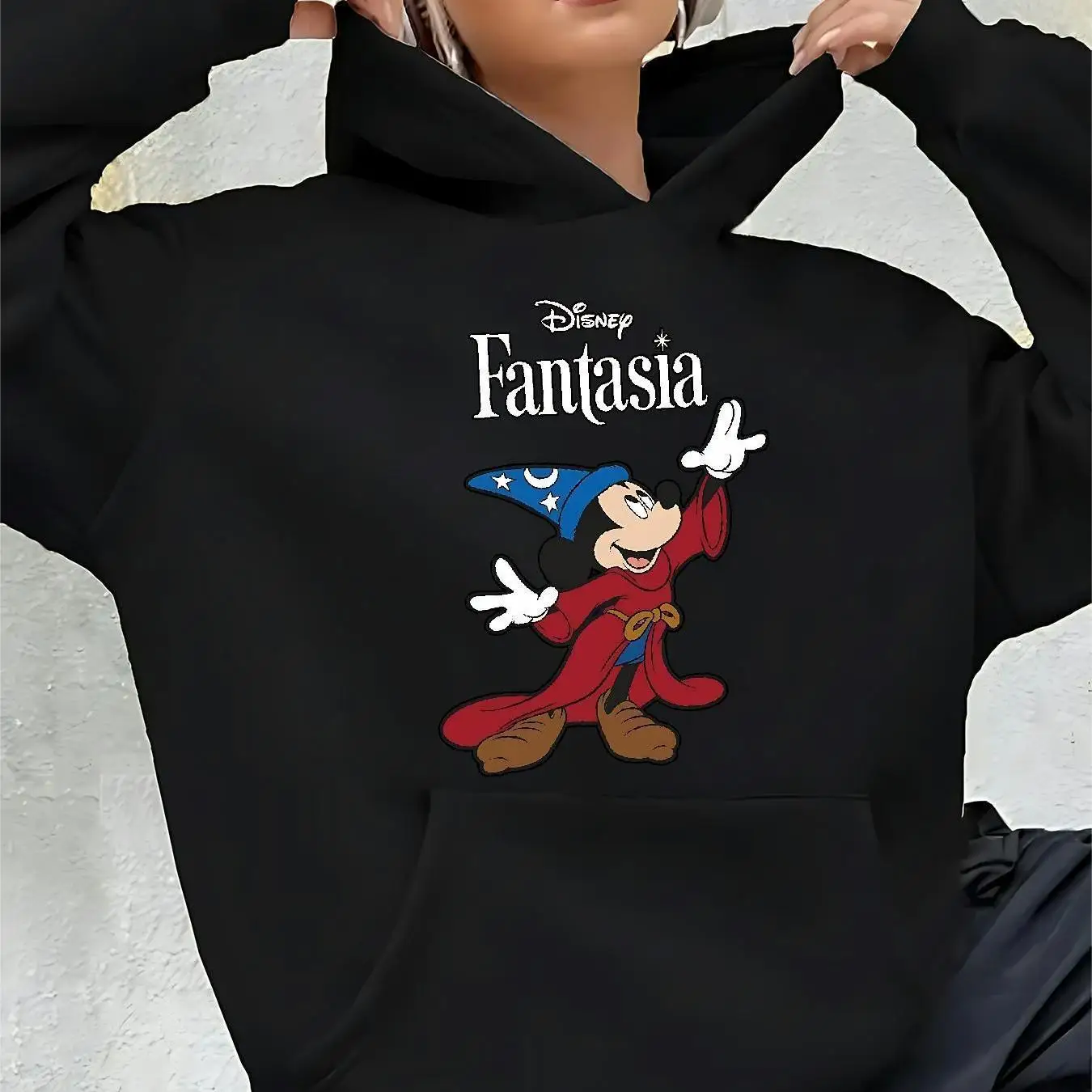 Frauen Disney Mickey Mouse Hoodies Mode Übergroße Streetwear Unisex Sweatshirts Herbst und Winter Fleece Casual Vielseitig
