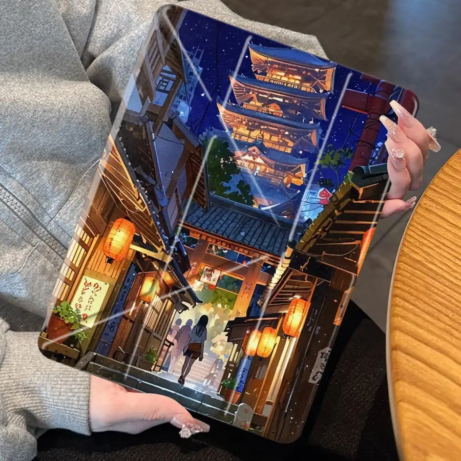 

Tablet Case For iPad Pro 11th 10th 9th 8th 7th 12.9inch Air 4 5 M3 M2 1 2 M4 11inch Pro 2025 Mini 6 7 Holder Cover Night Neon