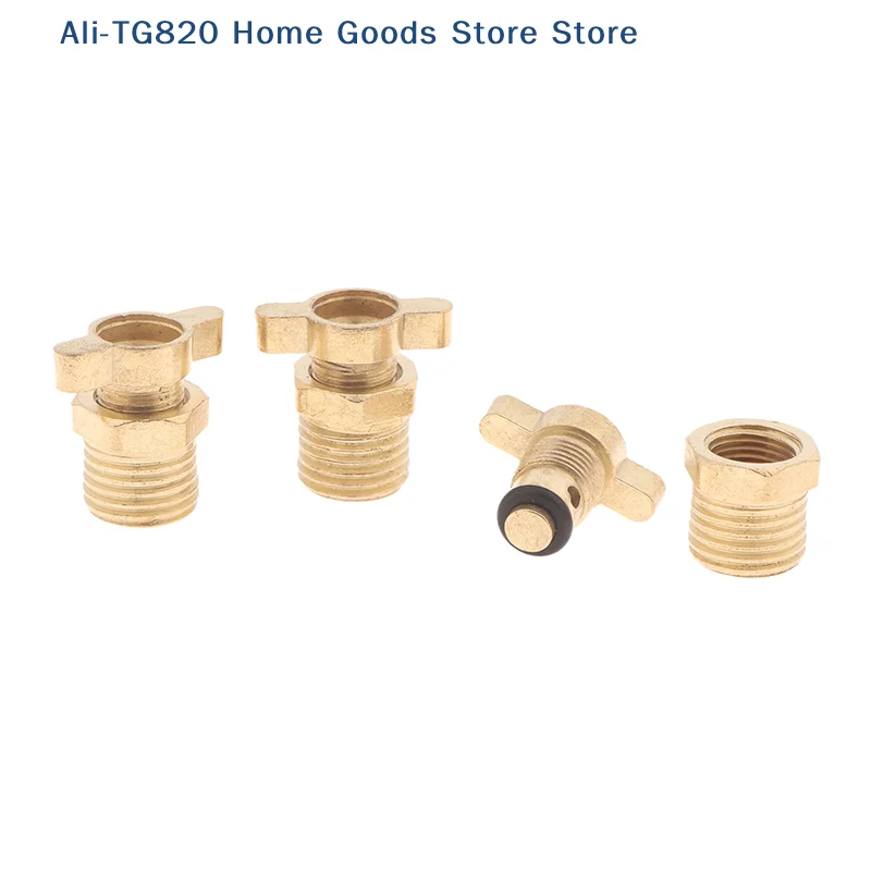 

[TG820]3Pcs 1/4 Brass Air Compressor Drain Screw Air Compressor Drain Valve Replacement Set Fits For Screw Compressors Tools