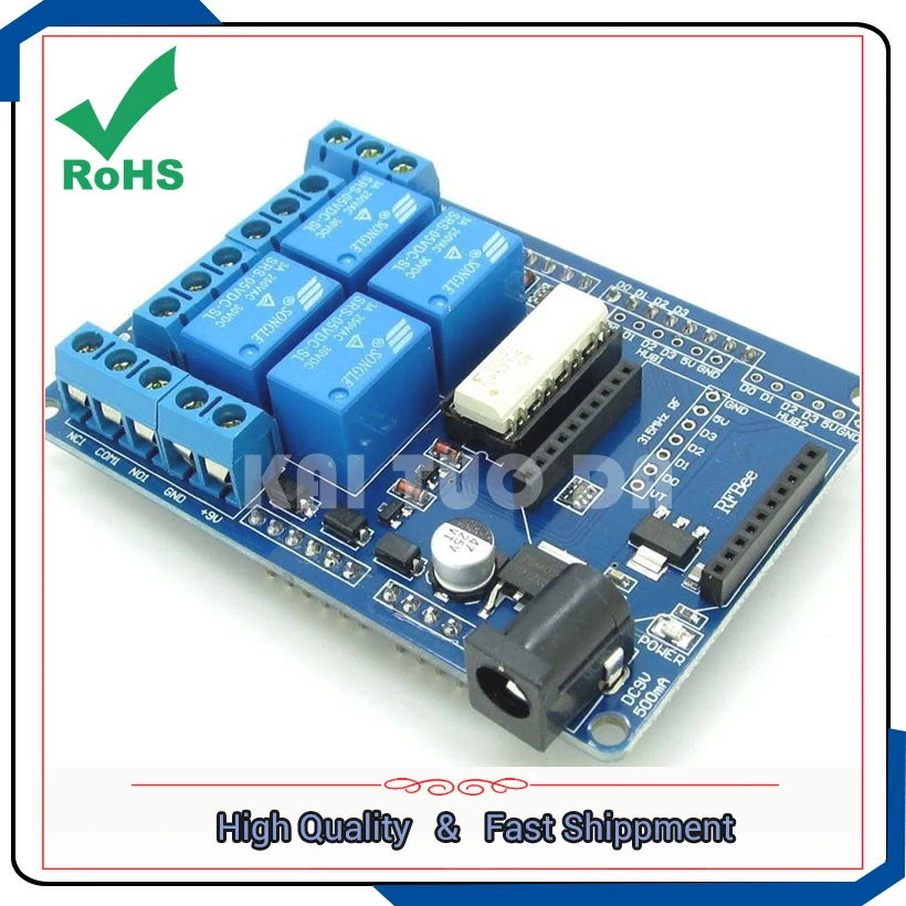 Four-way 4 channel 5V relay expansion board Relay Shield V1.3 module