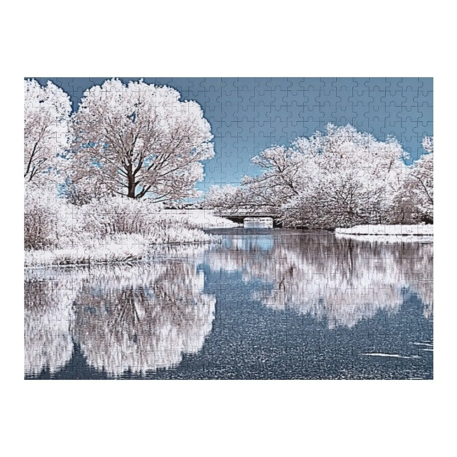 

Winter Lake Landscape Jigsaw Puzzle Personalized Gift Married Personalized Personalized Name Custom Child Gift Puzzle
