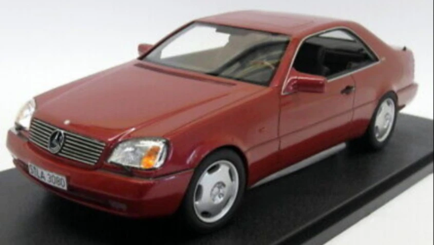 Cult 1:18 For Benz 600SEC C140 V12 1992 Red S-Class Limousine Model Classic Old Cars Miniature Car Model