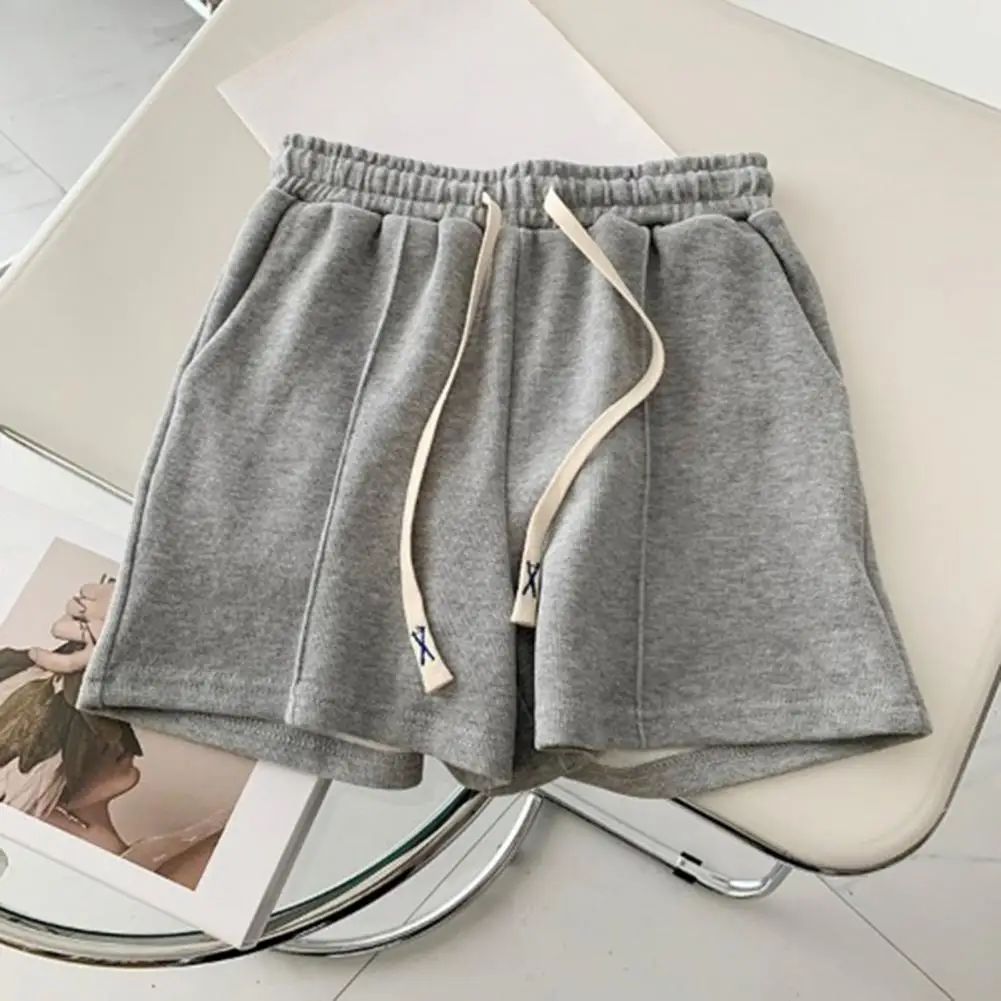 

Summer Shorts Stylish Women's Elastic Waist Shorts with Adjustable Drawstring Pockets for Street Style Summer Fashion Casual