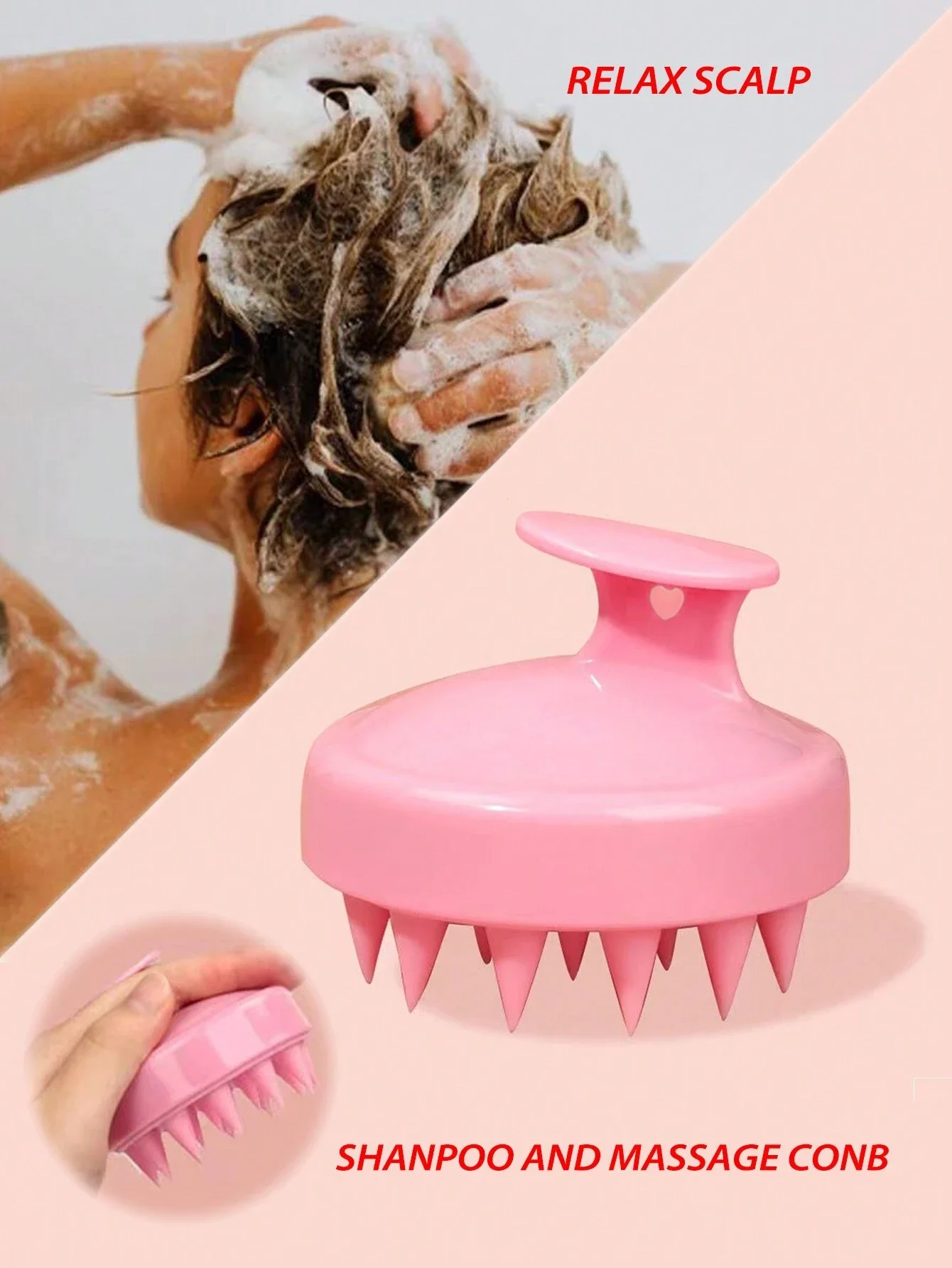 Soft Silicone Massage Shampoo Brush, 1pc Multicolor Manual Head Massager Bath Use Scalp Massager, Hair Brush/Hair Comb Black Fri