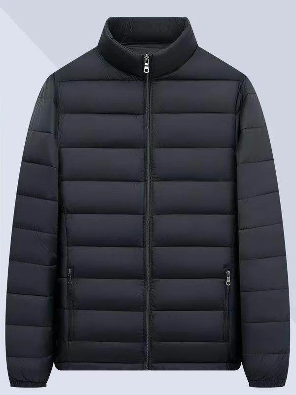 

Ультратонкая мужская пуховая хлопковая куртка, легкая портативная парка больших размеров, длинная облегающая парка, весенний молодежный тренд