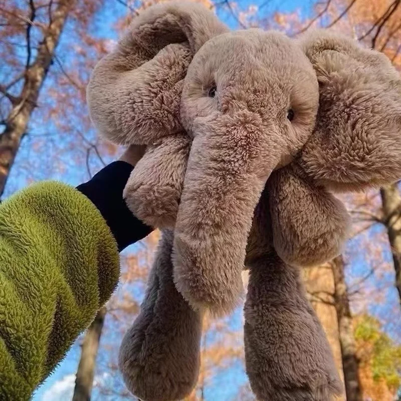 

Smaji Elephant Super Soft Grey Plush Toy Cute Fluffy Ears Long Plush Elephant Animal Stuffed Pillow