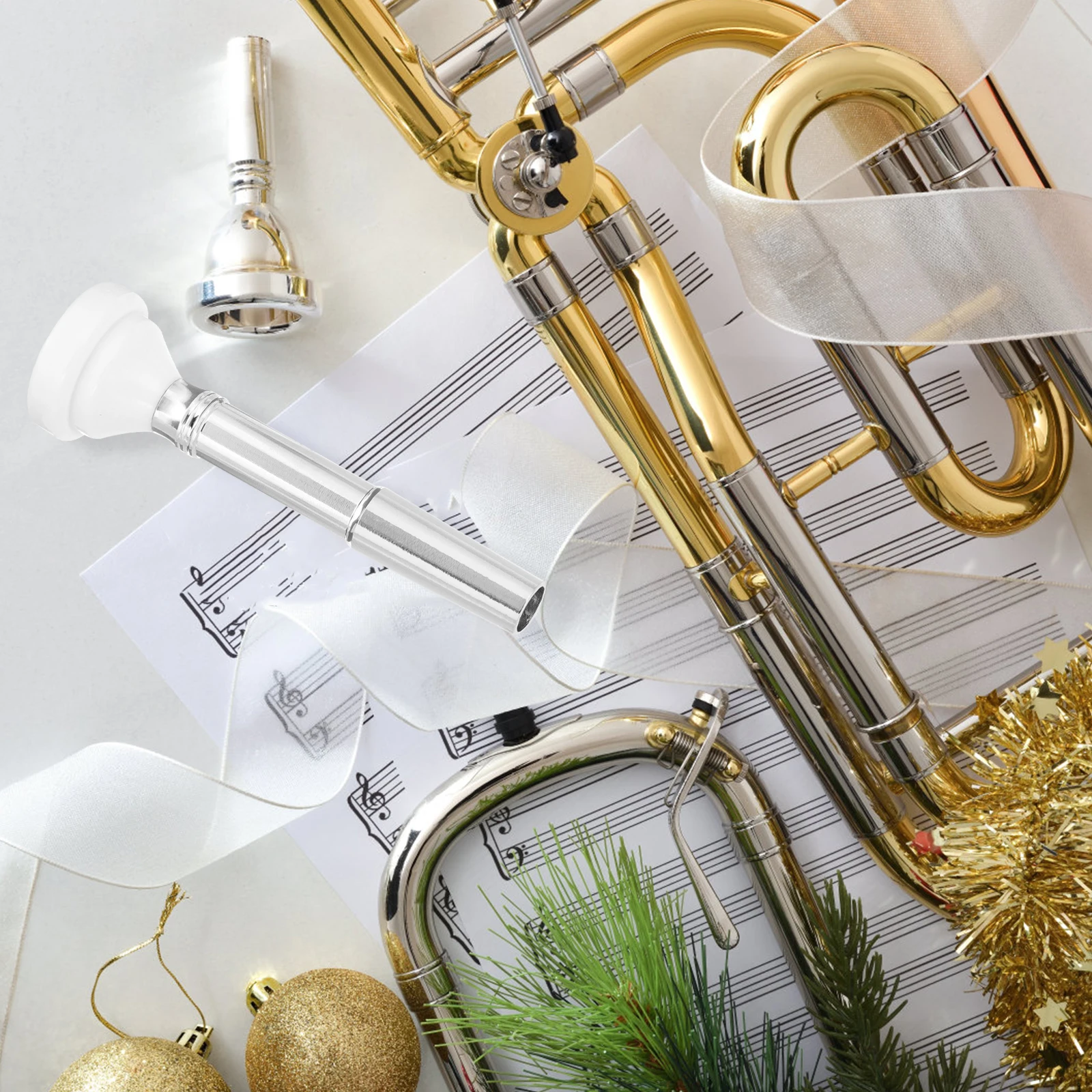 

Musical Instrument Trumpet Mouth Set Child Mouthpiece Copper Pipe Straight Mute