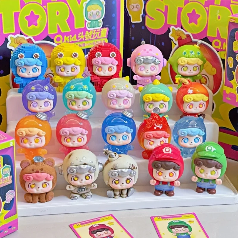 الأصلي Qbao Q.Kid لعبة قصة سلسلة عدد واحد للأطفال ميني فول صندوق أعمى جمع لعبة تمثال صندوق غامض هدية عيد