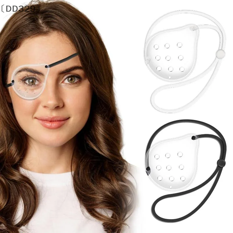 

らDD329 августЗащитная прозрачная маска для глаз с несколькими отверстиями Регулируемая дышащая маска для одного глаза после операции Защитная повязка на глаз