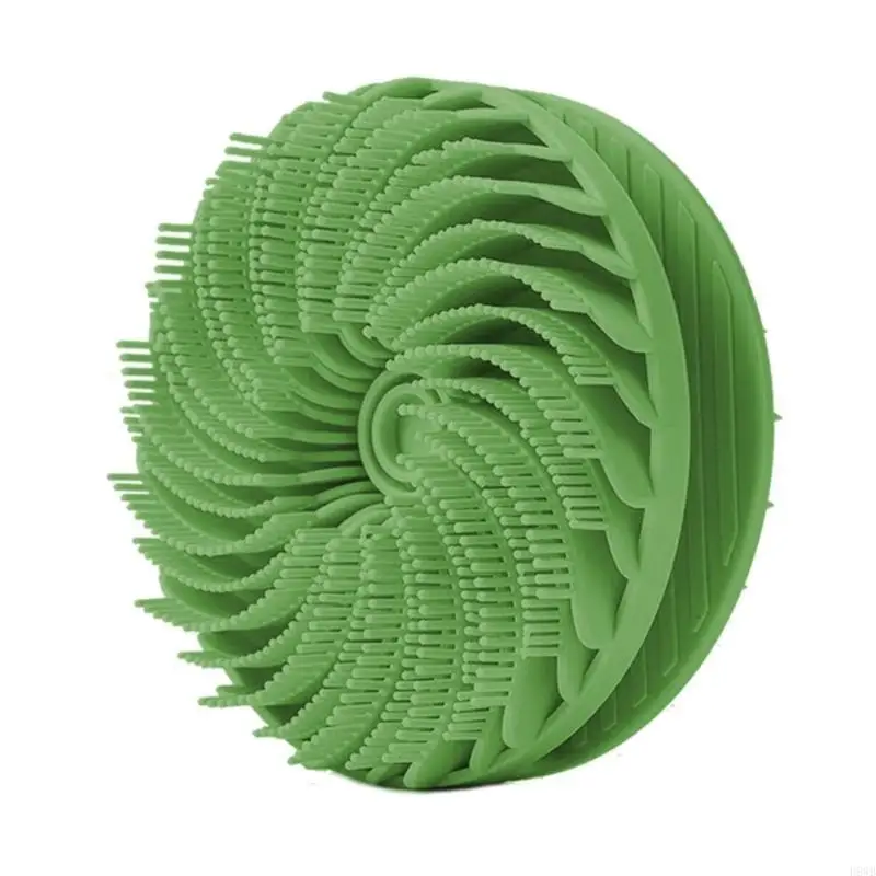 H8WB Double Sided Silicone Bath Body Scrubber With Ergonomic Handle For Gentle Exfoliating