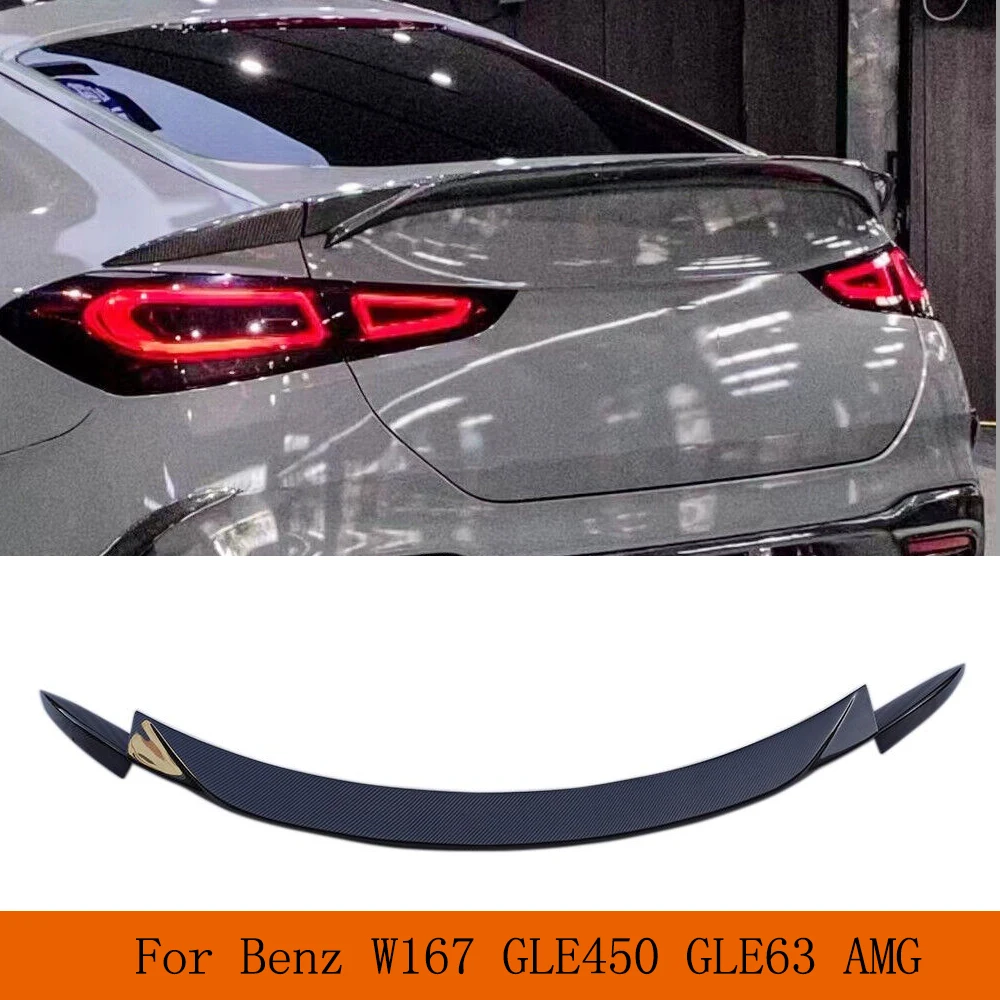 

Carbon Fiber Rear Trunk Spoiler Lip for Mercedes-Benz W167 GLE450 GLE63 AMG Rear Trunk Spoiler Car Rear Trunk Boot Lip Wing 3PCS