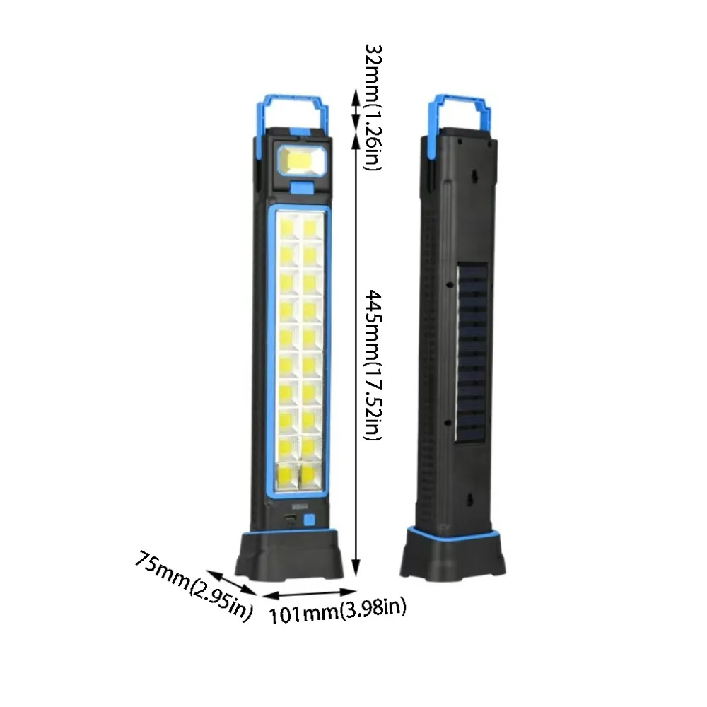 Maintenance Multi-Function Solar-Powered Lamp Magnetic Base USB Rechargeable Portable Lamp SMD LED COB LED Camping Light COB LED