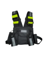 Rádio Coldre Ombro Two Way Radio Reflective Chest Harness Titular Saco Vest Rig Walkie Talkies Frente Pack Bolsa Case