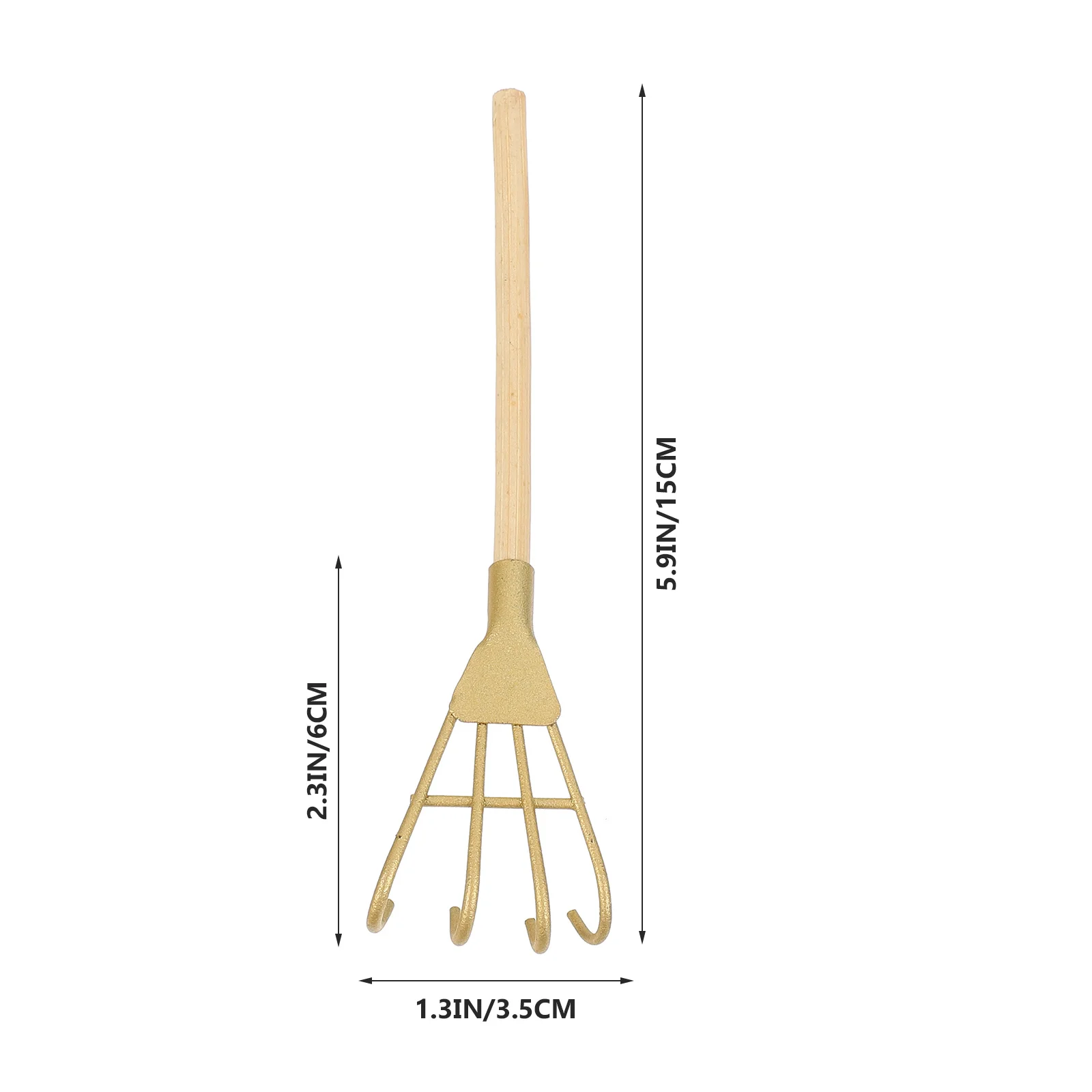 Set di 3 Rastrelli in Ferro Decorativi per Casa e Giardino, Mini Attrezzi da Giardinaggio Stile Vintage per Allentare il Terreno, per Piante in Vaso e Foto