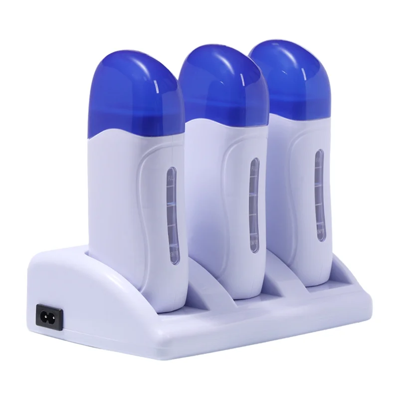 

A59P New Roll On Wax Warmer Cartridge Set With Heater Base For Women Men For Leg Bikini Body Hair Removal EU Plug