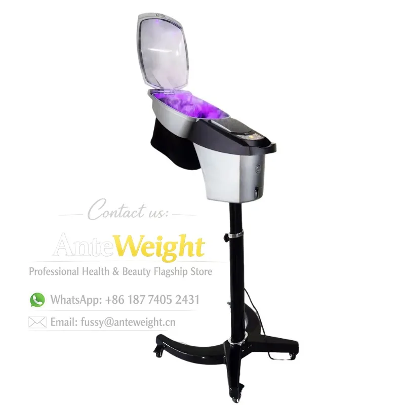 Adjustable O3 Ozone Hair Steamer with LED Light Therapy for Deep Nourishing Oil Treatment Damaged Hair Repair Color Processing