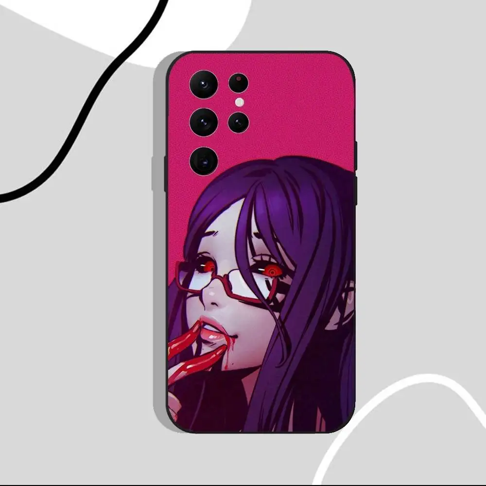 Custodia per telefono Rize Tokyo Ghoul per Samsung S25, S24 Ultra, S20, S30 plus, S22 Plus, S23, Ultra 5G Custodia nera in silicone