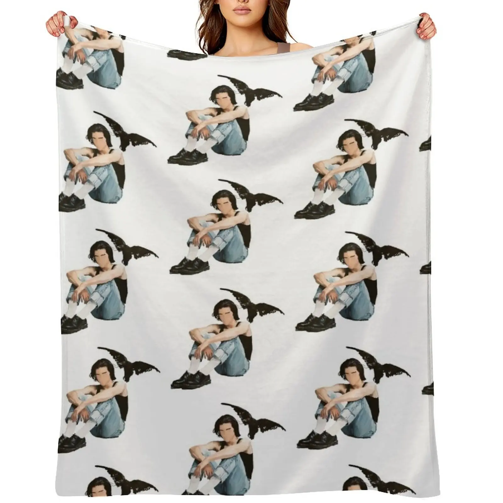 

Conan Gray Kid Krow Album Cover Design Throw Blanket Soft Plaid Plaid decorative Luxury Thicken Blankets