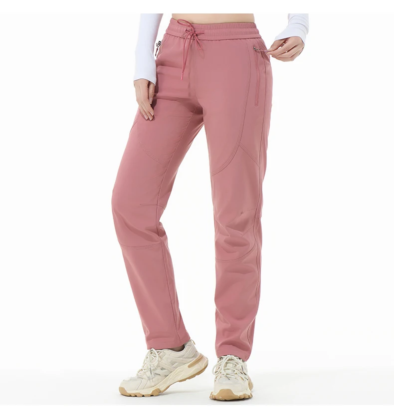 LNGXO Winter-Wanderhose für Damen, Wasserdichte Warme Fleecehose für Camping, Klettern, Trekking, Skifahren, Outdoor-Sport, Softshell-Hose – Detail 11