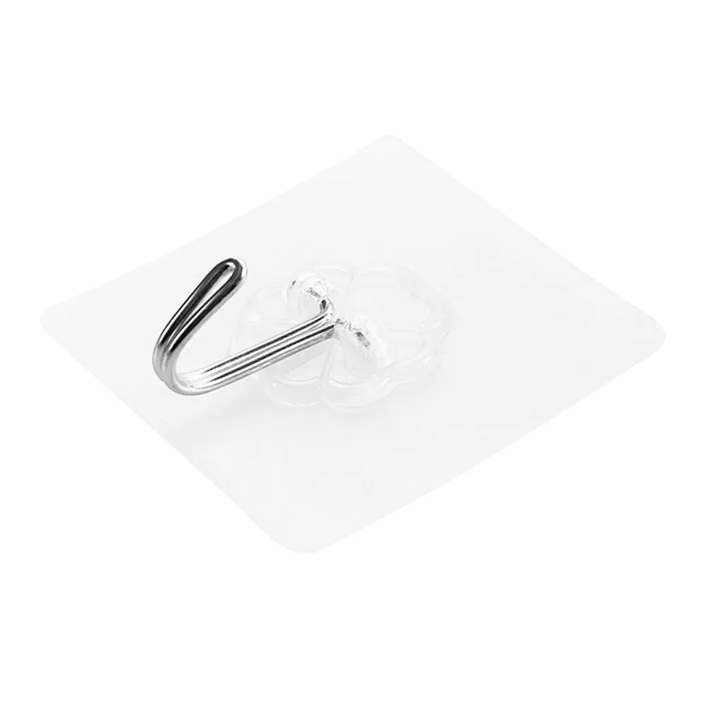 50Pcs Adhesive Hooks Heavy Duty Wall Hooks for Bathroom Kitchen Bedroom Garage Damage Free Sticky