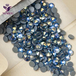 YANRUO 2058HF Light Sapphire AB Glass Strass Hotfix Strass Transfer Gemstones per abbigliamento