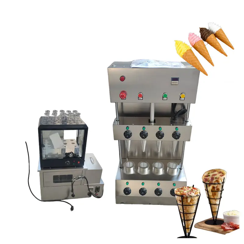 Commercial Sugarl Wafer Bake Ice Cream Mold Maker Machine Mini Waffle Cone Machine Pizza Cone Making Machine