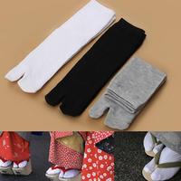 1 Pair Unisex Japanese Kimono Flip Flop Sandal Split Toe Tabi Ninja Geta Socks Breathable Two Fingers Socks