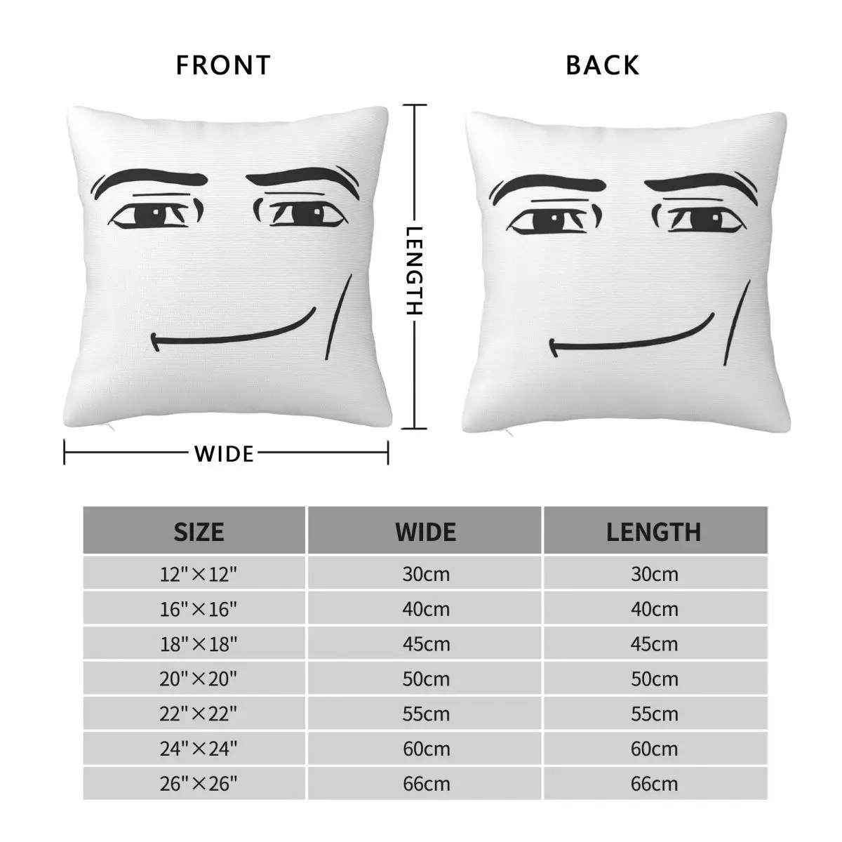 The Man Face Gamer Square Pillowcase Polyester Linen Velvet Printed Zip Decorative Pillow Case Home Cushion Case