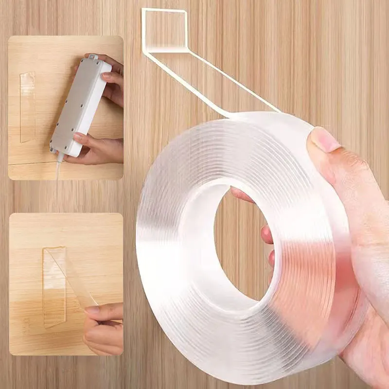 

1-5M 20mm Nano Double Sided Adhesive Tape Clear Mounting Tape Hanging Adhesive Strips Removable Wall Tape for Home Decor