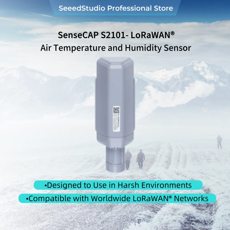 

SenseCAP S2101 LoRaWAN Air Temperature Sensor and Humidity Sensor Wireless Ambient Air Temperature Sensor IP66 Battery Powered ﻿