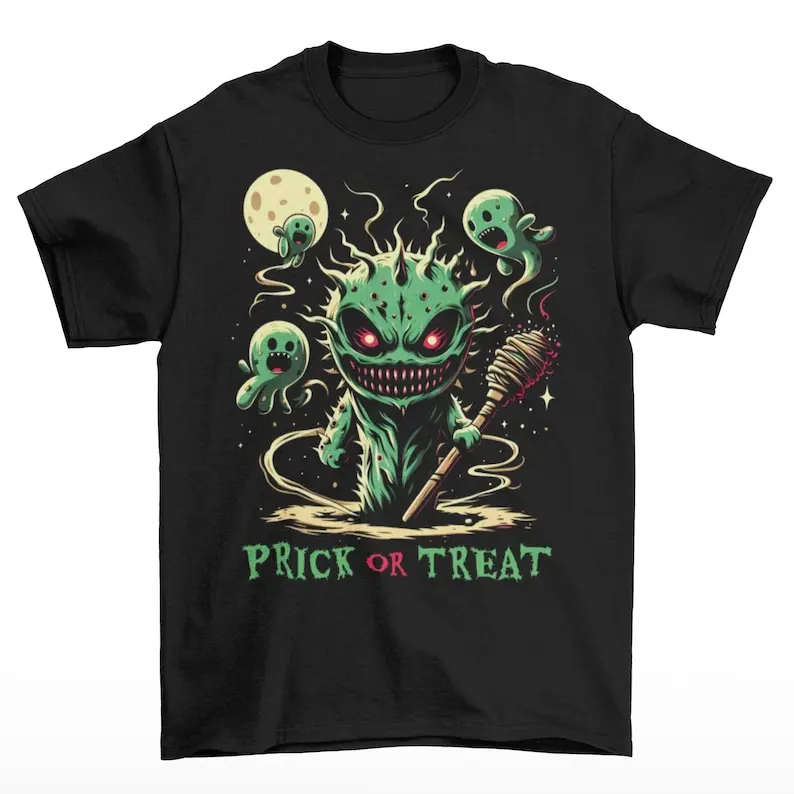 Pick Or Treat Cactus T-Shirt - Halloween Shirt