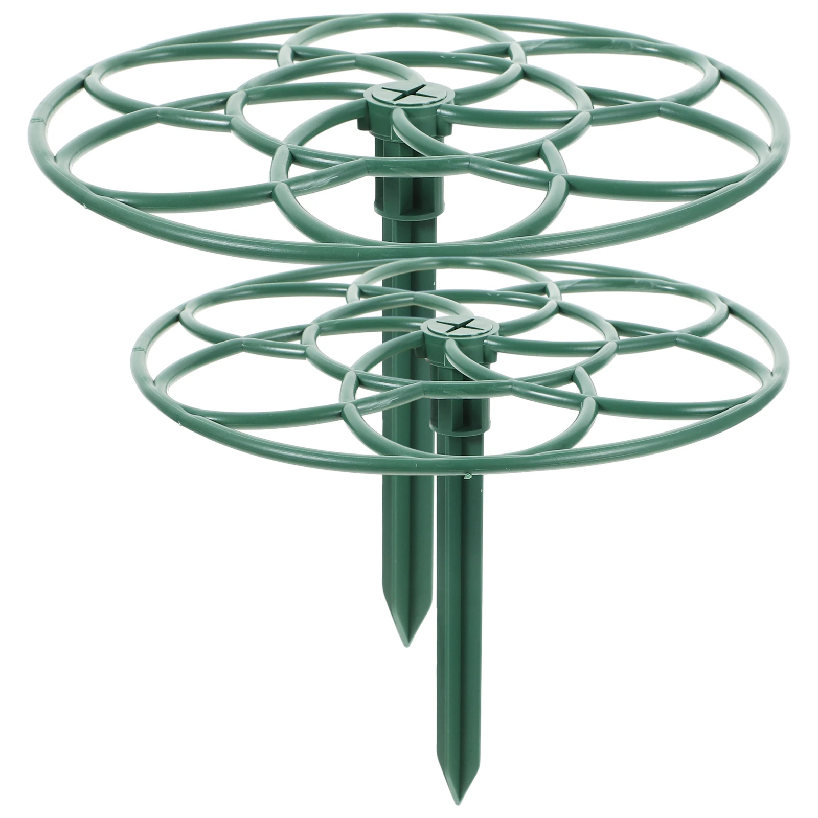 

2pcs Sunflower Stand 28CM 23CM Plants Support Rack Gardening Flower Climbing Vine Lollipop Stand Practical Green