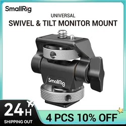 SmallRig Quick Release Monitor Holder Camera Clamp Swivel and Tilt Adjustable Monitor Mount with Cold Shoe / ARRI /  NATO Mount