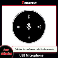 YARMEE USB Computer Wire Microphone Professional PC Desktop Mic Suitable for conference calls live broadcasts and game calls