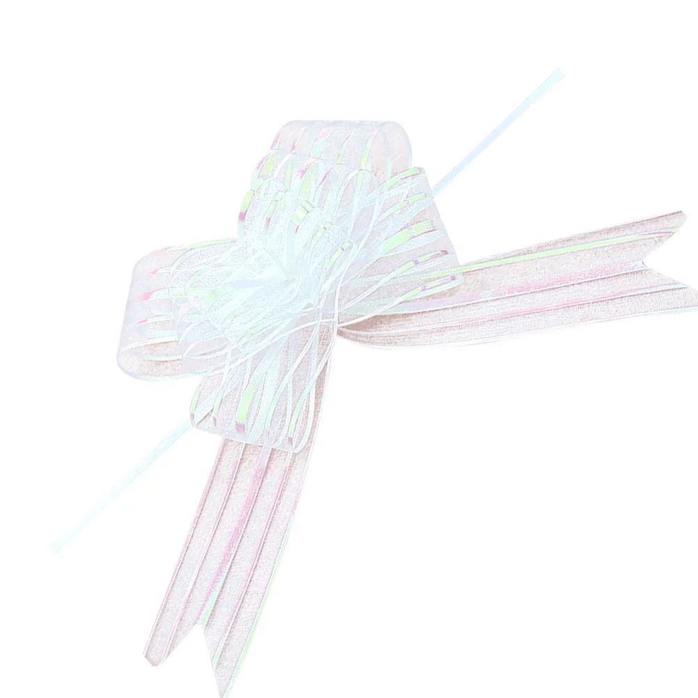 

12Pcs String Bows for Wedding Pull Bows Decoration Crafted Pull Bow for Gift Wrapping Basket Ornament Festive Party Use