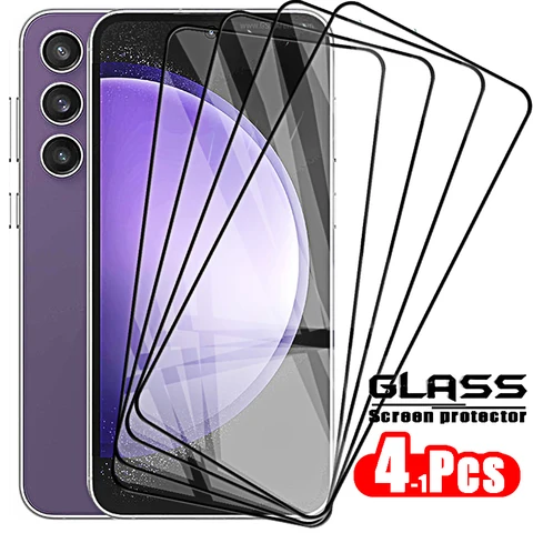 Закаленное стекло для Samsung S23 FE S22 S21 Plus + Защитная пленка для экрана Samsung Galaxy S23fe S20fe S21Plus S21FE Glass