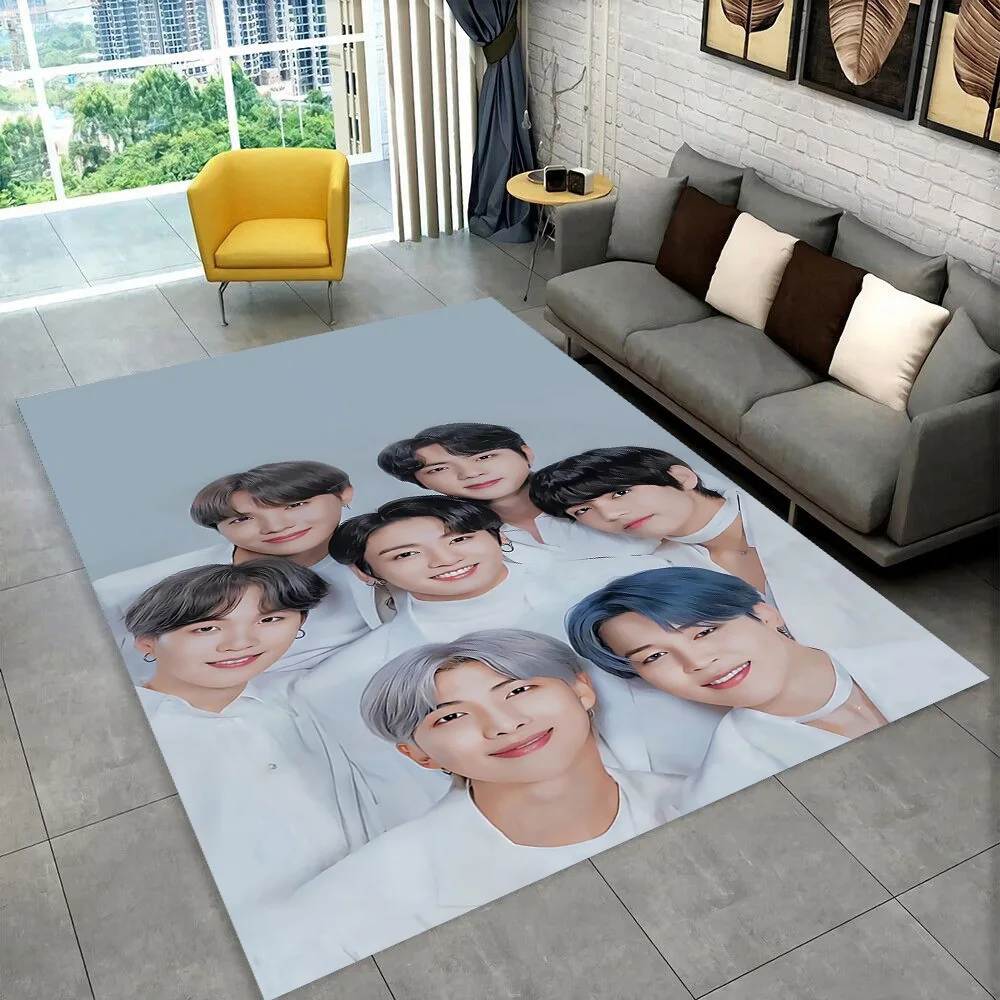 3D Korea K-Pop Star Kim JIN SUGA V Teppich für Wohnzimmer Schlafzimmer Heim-Deko, Bodenmatte Rutschfeste Dekoration für Sofa Fußmatte – Detail 11