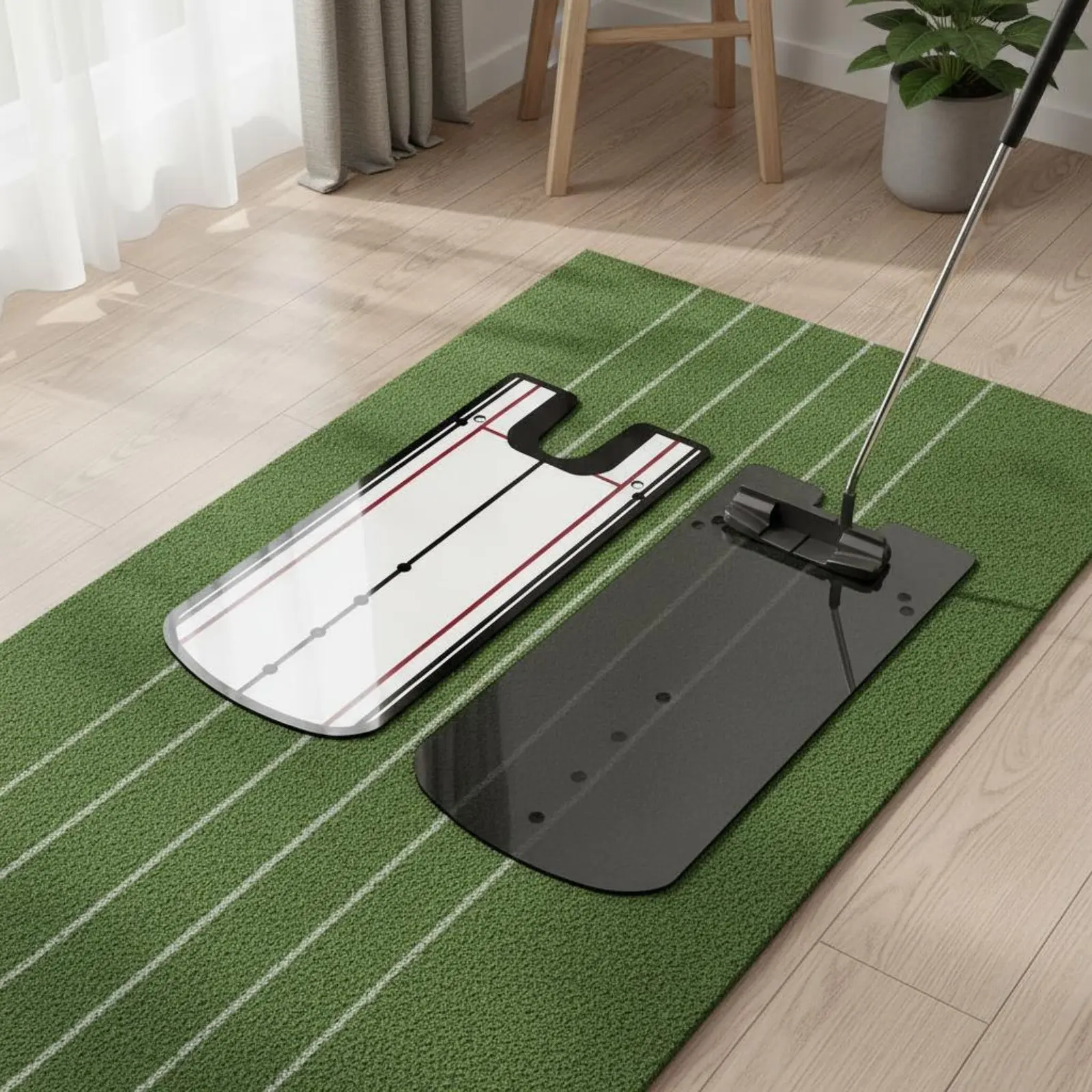

Putting Putting Mirror Sturdy Acrylic Putting Alignment Mirror Sports Training Aid Portable Design for Beginners, Indoor