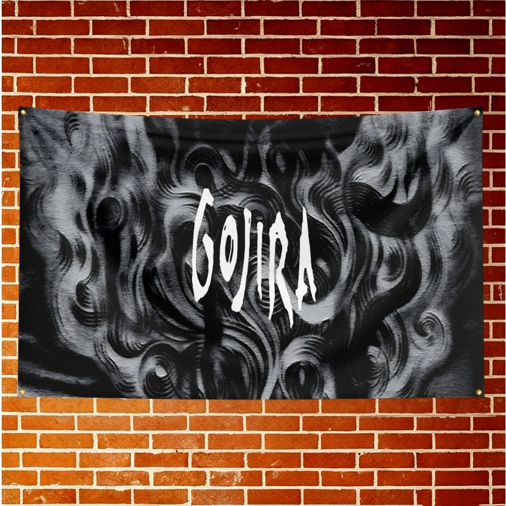 Gojira Music Flag Banner For Fan Cave Watch Party Tailgate Gathering Indoor Outdoor Backyard Home Festival Ornament Supply