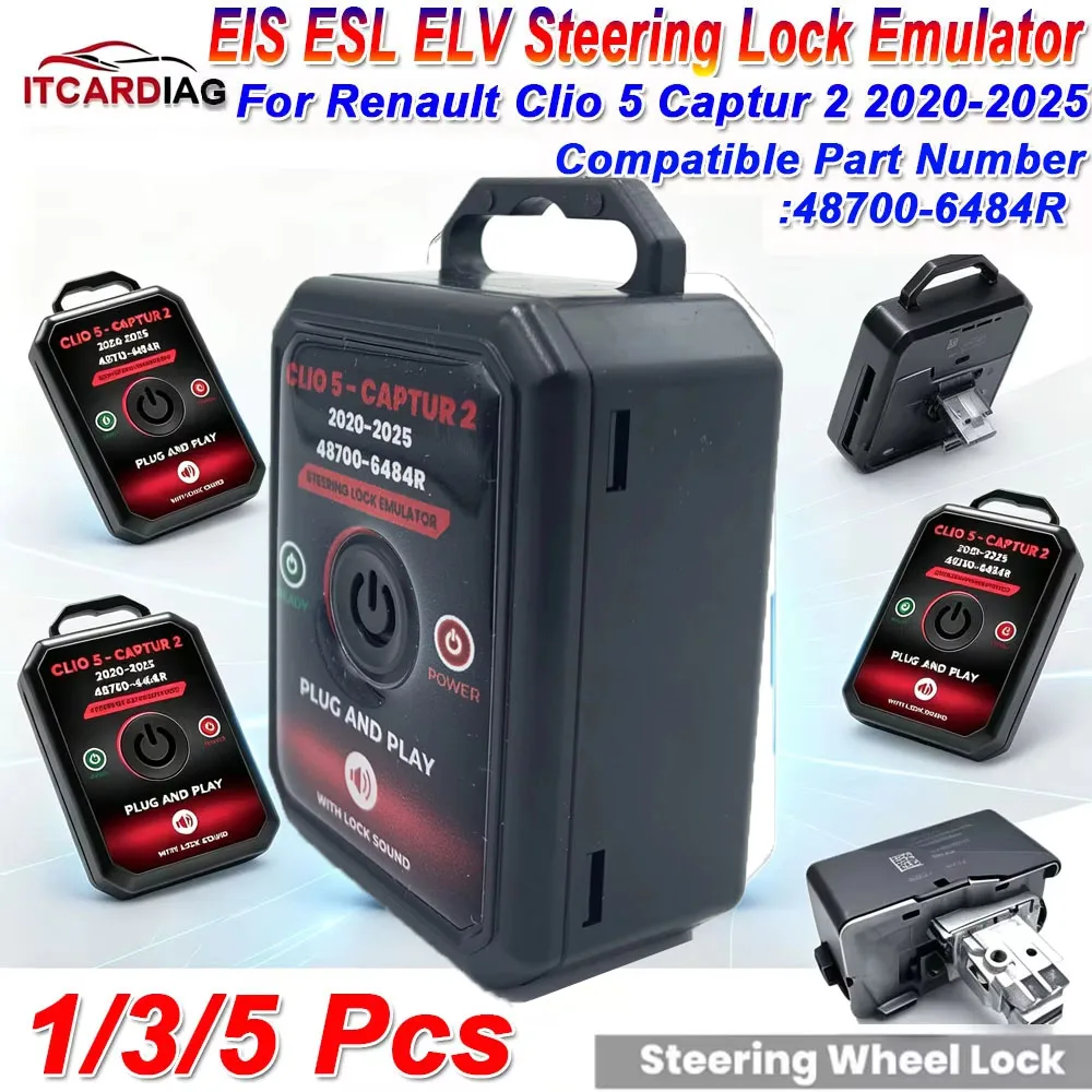 Lock Simulator For Renault Clio 5 Captur 2 2020-2025 Steering Lock Emulator