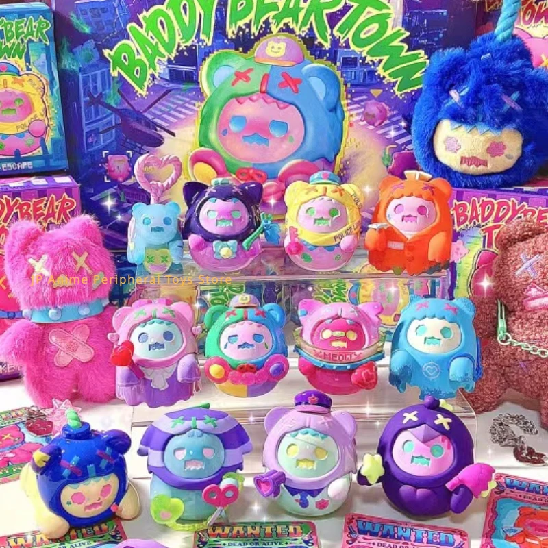 Echte Shinwoo Baddy Bear Town Serie Blinde Doos Kawaii Action Figures Mystery Designer Pop Kawaii Mystery Box Model