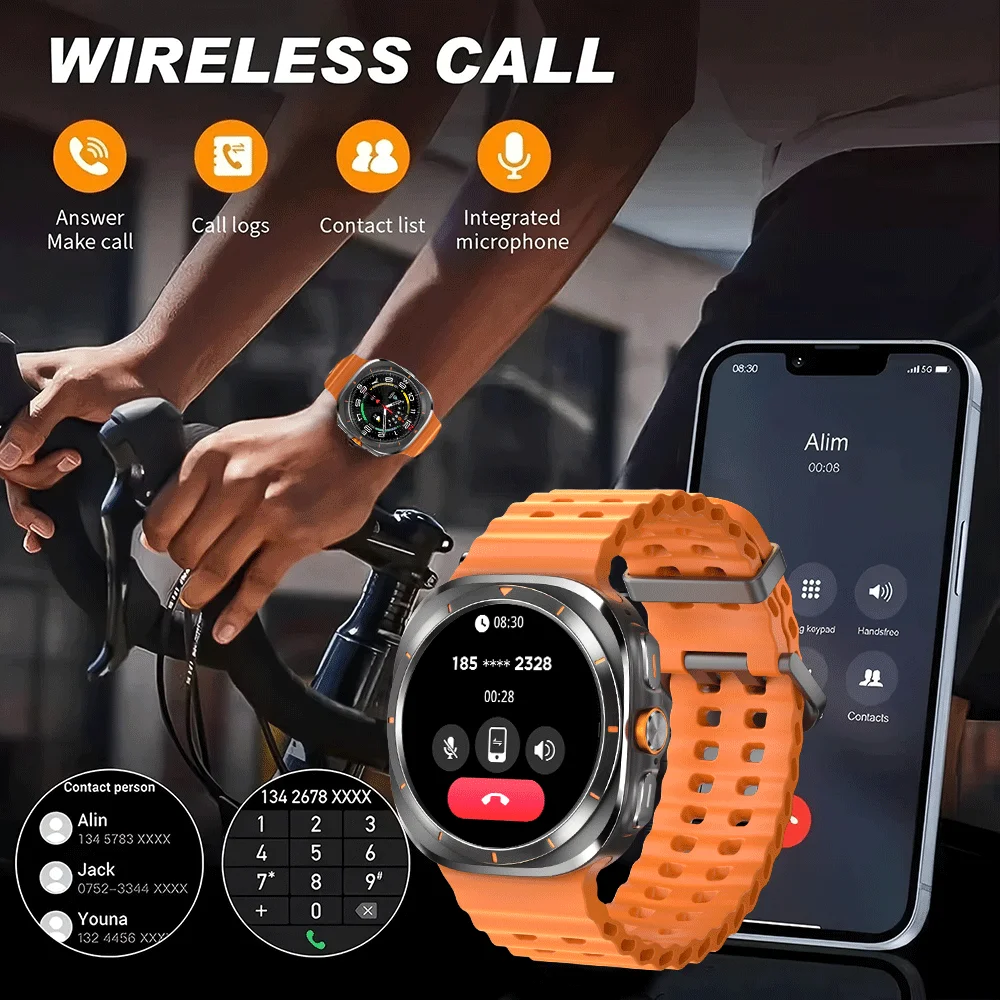 مشاهدة 8 الترا الكلاسيكية GPS SmartWatch البوصلة NFC الرجال AMOLED دعوة الدردشة GPT الساعات 3ATM مقاوم للماء الرياضة اللياقة البدنية السيدة Smartwatch #6