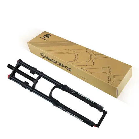 26'/27.5'/29' MTB Dual Crown Air Fork with Lockout & Rebound Control for Downhill/Suspension Bikes Bicycle Parts