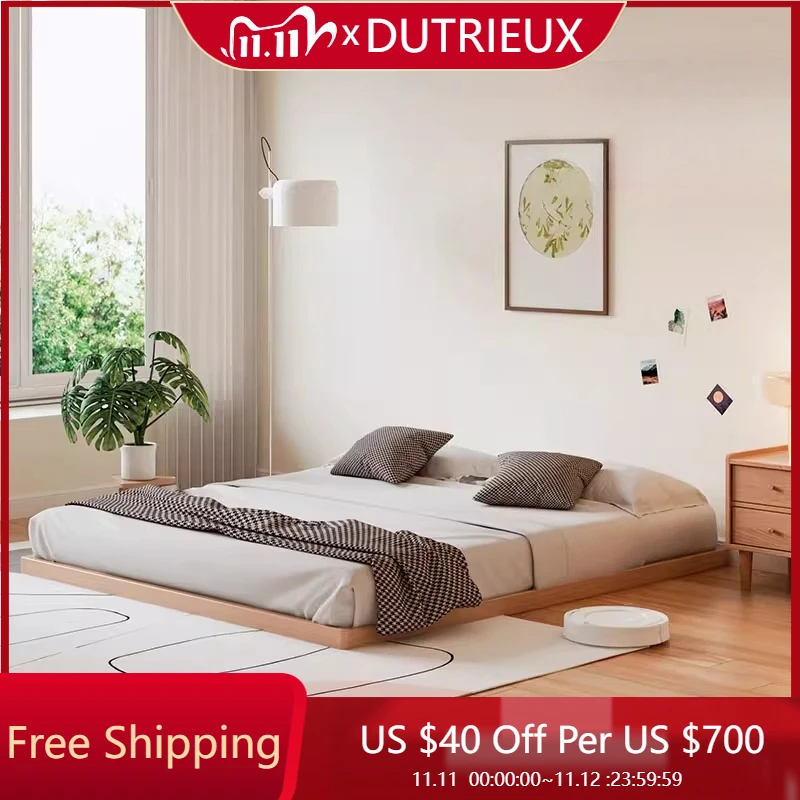 

Minimalist Designer Bed Fashionable Wedding Modern Wood Master Bedroom Bed Confortable Quality Frame Cama De Casal Furniture