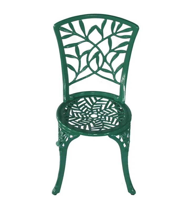 Durable Cast Aluminum 3-Piece Outdoor Dining Set Rustproof Patio Table Chairs for Garden Balcony Cafe Bistro Decoration view 6