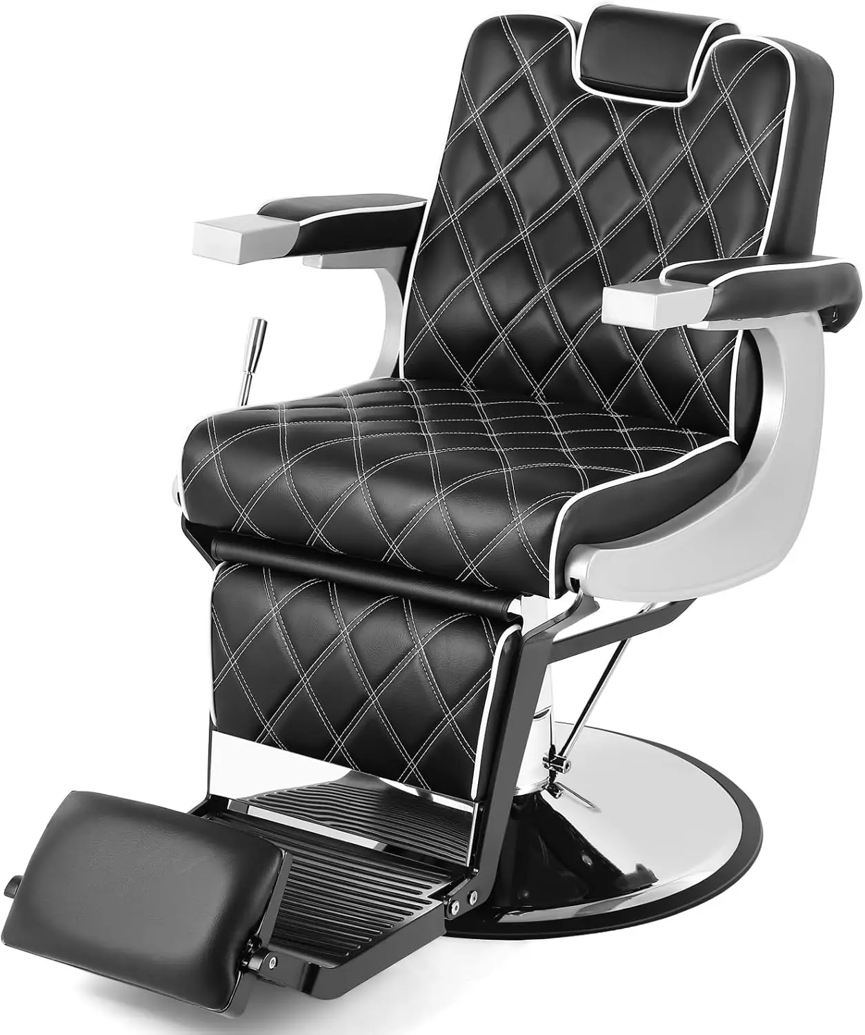 Heavy Duty Vintage Barber Chair All Purpose Hydraulic Recline Salon Beauty Spa Styling Equipment Black