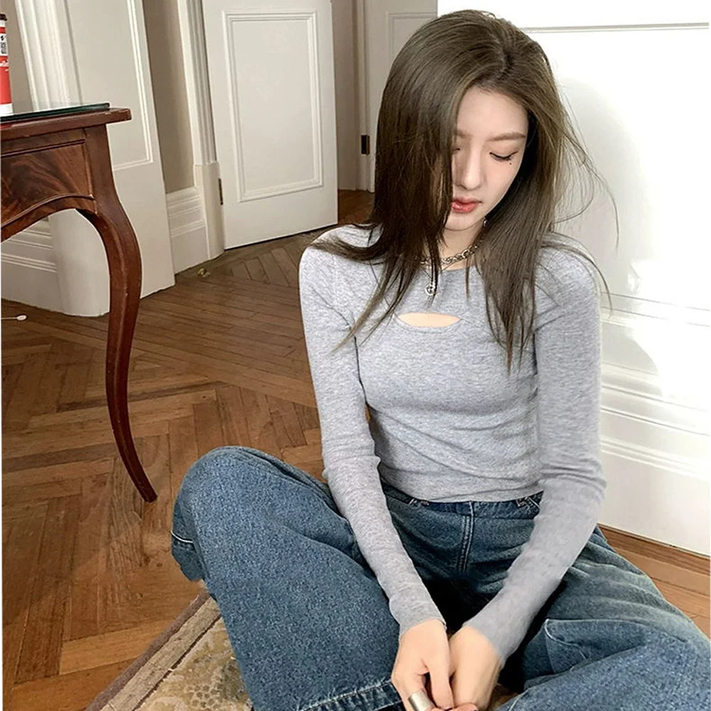 

Футболки с длинными рукавами, женские ретро-оверсайз, Harajuku, кружевные хлопковые футболки с рюшами Y2K, эстетичная готическая уличная одежда для осени, модные топы